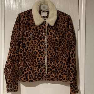 ASOS Leopard Print Denim Jacket